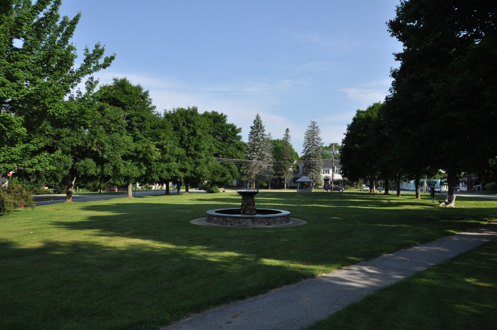 The town common in Bethel, Maine